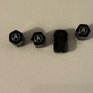 Acura Valve Stem Caps in Black Set of 4 NWT